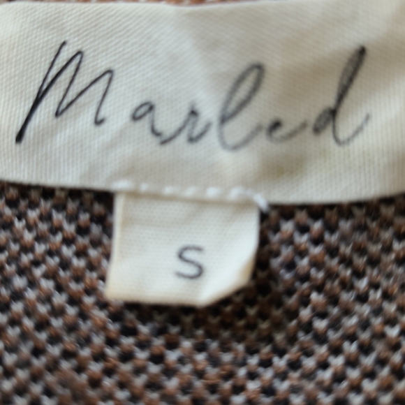 Marled Reunited Clothing Sweater Cardigan Blazer Womens SZ Sm. Navy Houndtooth - Picture 2 of 11